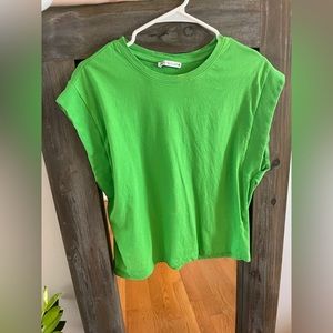 ZARA short sleeve green top
